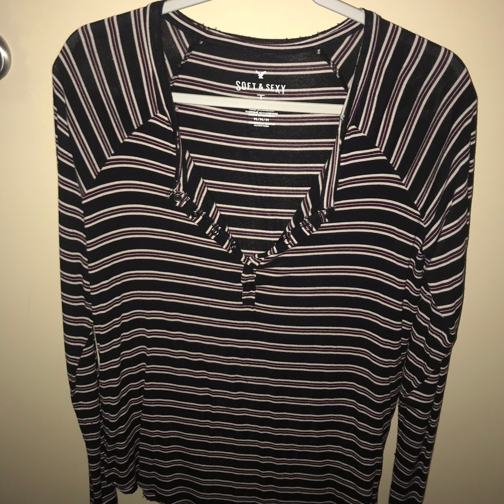 American Eagle Soft & Sexy Striped Tee